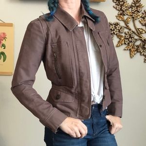 Ann Taylor Loft Fitted Moto Utility Jacket